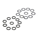 Set of 10 Guitar Jack Socket Nuts + Washers for Electric Guitar Basss Black