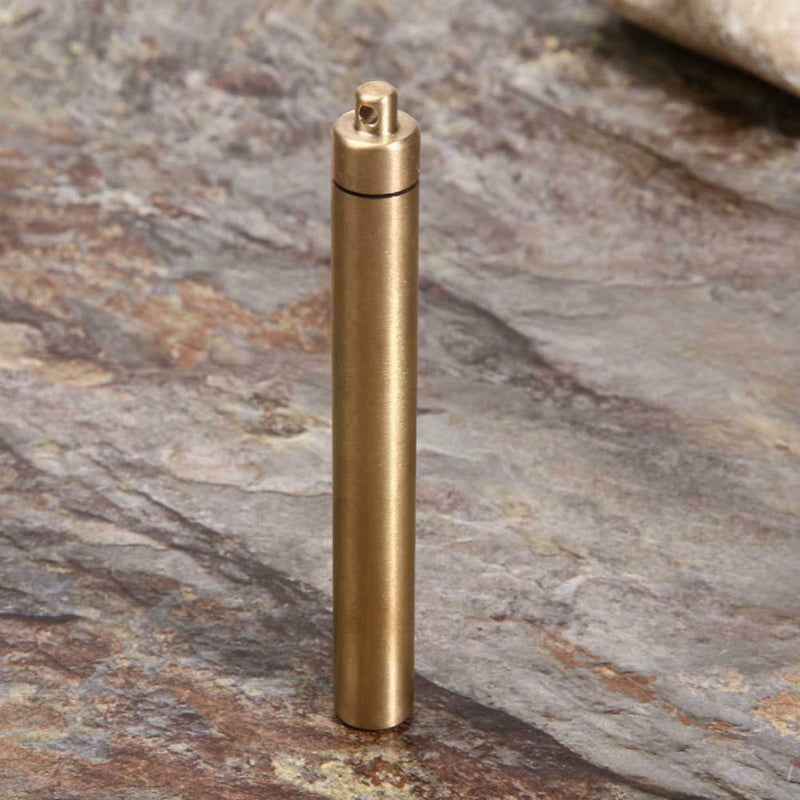 Ti Alloy Waterproof Canister Toothpick Holder Capsule Seal Bottle Keyring A