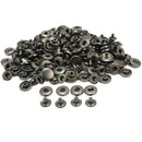 50 Pcs Black Metal Sewing Press Studs Buttons Snap Fasteners Diameter 13 CFW