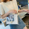 WomenTransparent PVC Envelope Messenger Bags Crossbody Clutch Totes (Clear)