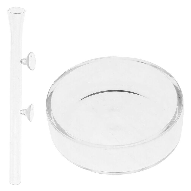 Set of 2, Transparent Shrimp Feeding Food Tray Feeder For Aquarium Fish Tank, 1x