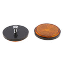2Pcs Orange Round Reflectors Universal for Motorcycle ATV Dirt Bike