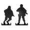 4pcs Mini Objective Silhouette Soldiers Metal Shot Gym Work Sport