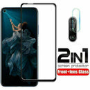 For Huawei Nova 5T - Full Cover Tempered Glass Screen Protector + Lens Film Set