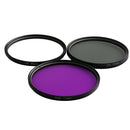 77mm Professional UV CPL FLD Lens Filter Accessory Kit for Canon Nikon Sony DSLR