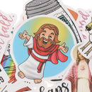 50x Jesus Christians Ctoon Graffiti Stickers Laptop Skatebod Luggage Deca Hn