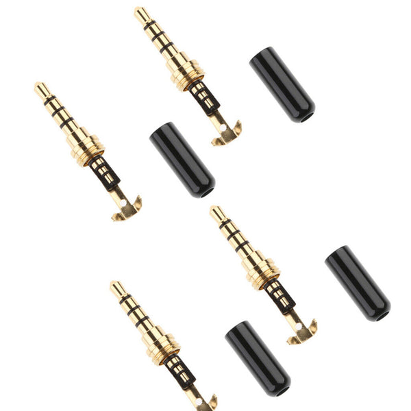 4X 3.5mm Male Stereo Audio AUX Adapter Plug Jack Adapter Repair for Earphone