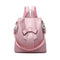 Women'S Shoulder Backpack Soft Leather Sweet Lady Bow Casual Travel Backpac U5E6