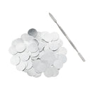 Magideal 100Pcs Metal Stickers Tin Pans For  Makeup Palettes Sptula