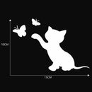 Cat Butterfly Car Vinyl Stickers Decorative Decals Auto Styling Accessory