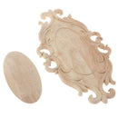 Unpainted Wood Carved Corner Onlay Applique Embellishment Furniture Decors