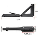 2 Pcs 10 Inch Sturdy Folding Shelf Brackets - Heavy Duty Metal Triple-corne