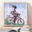 5D DIY Special Shaped Diamond Painting Flowers Girl Cross Stitch Embroidery