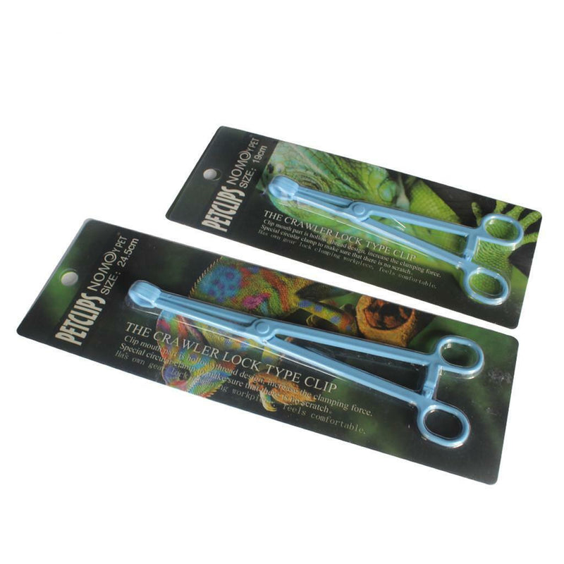 1Pcs 19cm Durable Feeding Reptile Terrarium Plastic Tweezers Clip Tool