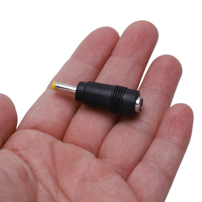 5X(Yellow Tip 4.0x1.7 mm Male Plug to 5.5x2.1mm Female Jack DC Power Conne F1R9)