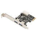 2-Port USB 3.0 PCI-Express PCIe Adapter Controller Card Low Profile 4-Pins New
