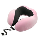 2Pcs U-Shaped Travel Neck Pillow Adjustable Breathable Soft Airplane Pillow