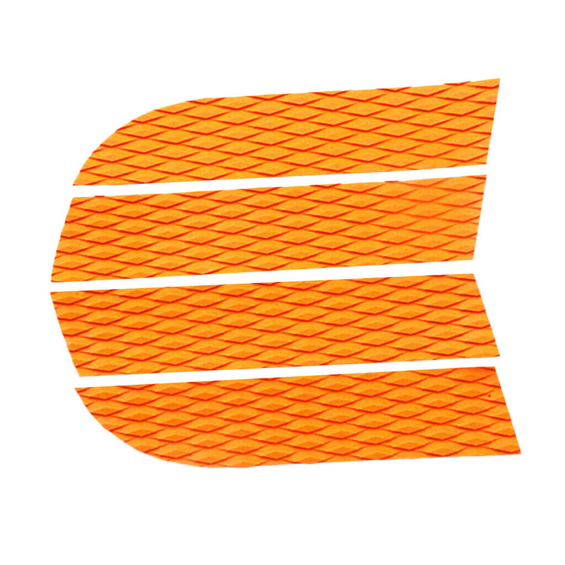 4 Pieces EVA Dog Traction Pad Customizable Deck Grip Mat for   Surf Orange