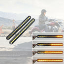 2PCS 24 LED Turn Signals Strip Motorcycle Blinker Flowing Water Tail Brake