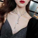 Ladies Chain Necklace Fashion Crystal Geometric Necklace Necklace Fashion L
