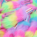 20 Pcs Plush Pen Six-Color Ballpoint Pen Creative Student Stationery Office