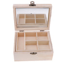 Wood Box Jewelry Case Wedding Gift Makeup Cosmetic Earrings Rings Rangement