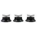 3pcs Acrylic Electric Guitar Bass Volume Rotary Knob Potentiometer Caps A