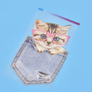 1x cute cat patches for clothes iron-on transfers easy print by household ironBX