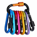 10pcs Aluminum Alloy Carabiner Shaped D Keychain Random Color -75mm * 40mm L5L9