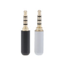 2x 4 Pole 3.5mm Male Repair headphone Jack Plug Soldering Headset Connector  ###