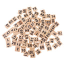 Pack of 100 Wooden Number Tiles 1-100 Black Number Cube Blocks for Wedding Party