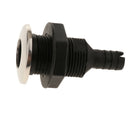 Black Thru Hull Fitting Marine Boat Hose With Stainless Rim for Marine 10mm