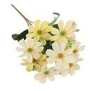 Artificial Silk  Flower Bouquet 5 Stems 10 Heads, 33cm/12.99''-Yellow