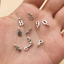 10Pcs/Set Alloy Mix Arabic Numerals Charms Pendant Jewelry DIY Making CraftsBX