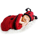Newborn Baby Photo Props 2pcs Costume Knitted Stitching Sleeping Bag Hat