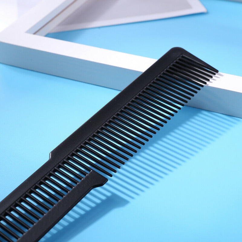 Hairdressing Carbon Anti-static Comb Wide Tooth Hair Clipper Comb (Black) A