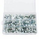 140Pcs Double Ear O Clips Clamps Steel Zinc Plated Assortment For Hydraulic