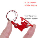 DC3V-3.7V 300RPM large torque mini turbo worm gear motor 4*12mm coreless motorME