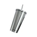 1 pcs Vacuum Flask Straw Cup Double Layer Water Cup 304 Stainless Steel