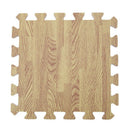 9PCS Kid Safety Play Rug Wood grain EVA Foam Floor Puzzle Pad Work Gym, Lig R6I8