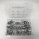 Stainless Steel Single Ear Hose Clamp, 80Pcs 6-23.6mm Crimp Hose Clamp Asso