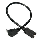 micro-USB 5 Pin Male To Female Down Direction 90 Degree Angle Extension Cab