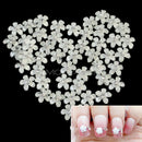 40Pcs Rhinestone Decor Flower Design Nail Art Tips DIY Beauty Manicure Accessory
