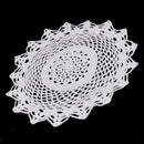 Handmade Crochet Cotton Lace Placemats Doilies White, Flower Shape, Home Coffee