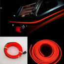 Red 2M 12V LED Car Auto Interior Decorative Atmosphere Lamps Lights Strip U4Z3