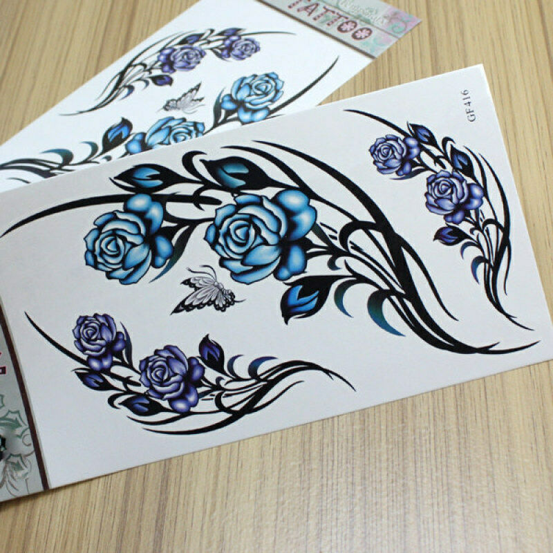 2 Sheet Sexy Butterfly Flower Temporary Waterproof Tattoos Stickers Body Arts