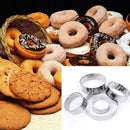 5pcs Round Circle Stainless Steel Cookie Biscuit DIY Baking Pastry M Top