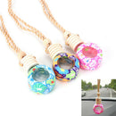 Floral Art Printed Hanging Car Air Freshener Perfume Diffuser Fragrance Bottl Pg