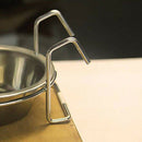 150ml Stainless Steel Pet Feeding Bowl Dog Cat Food Water Dish with Hook (S G1H4