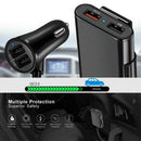 Universal 4 USB Ports QC 3.0 Fast Car Charger Front Back Seat Adapter Cell phone